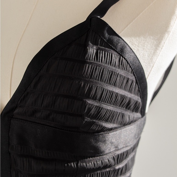 Chanel Vintage Fall/Winter 1992 Black Lesage Ribbon Silk Bodycon Midi Dress - Picture 9 of 16